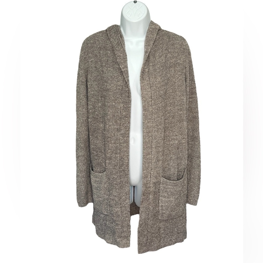 Barefoot Dreams Cozy Chic Lite gray hooded cardigan sweater size extra small - Picture 3 of 8